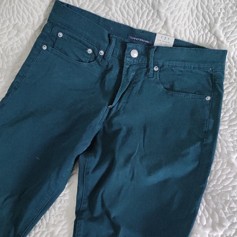 Lucky Brand Slim Steaight 121 Petrol Men's Jeans 30 X 30
